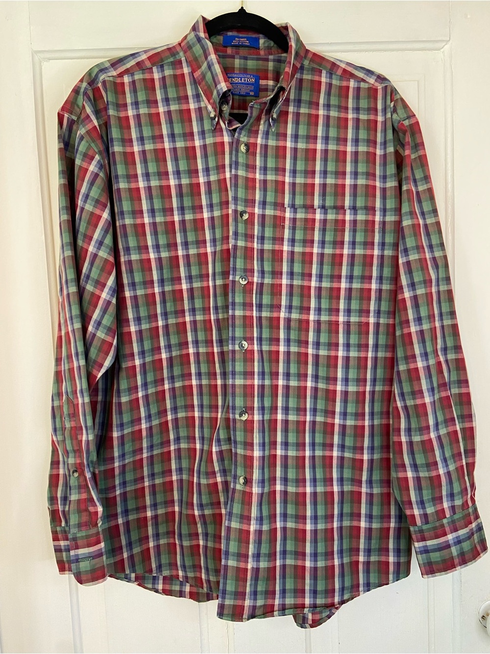 Pendleton Men’s Multicolor Plaid Button-Down Shirt M